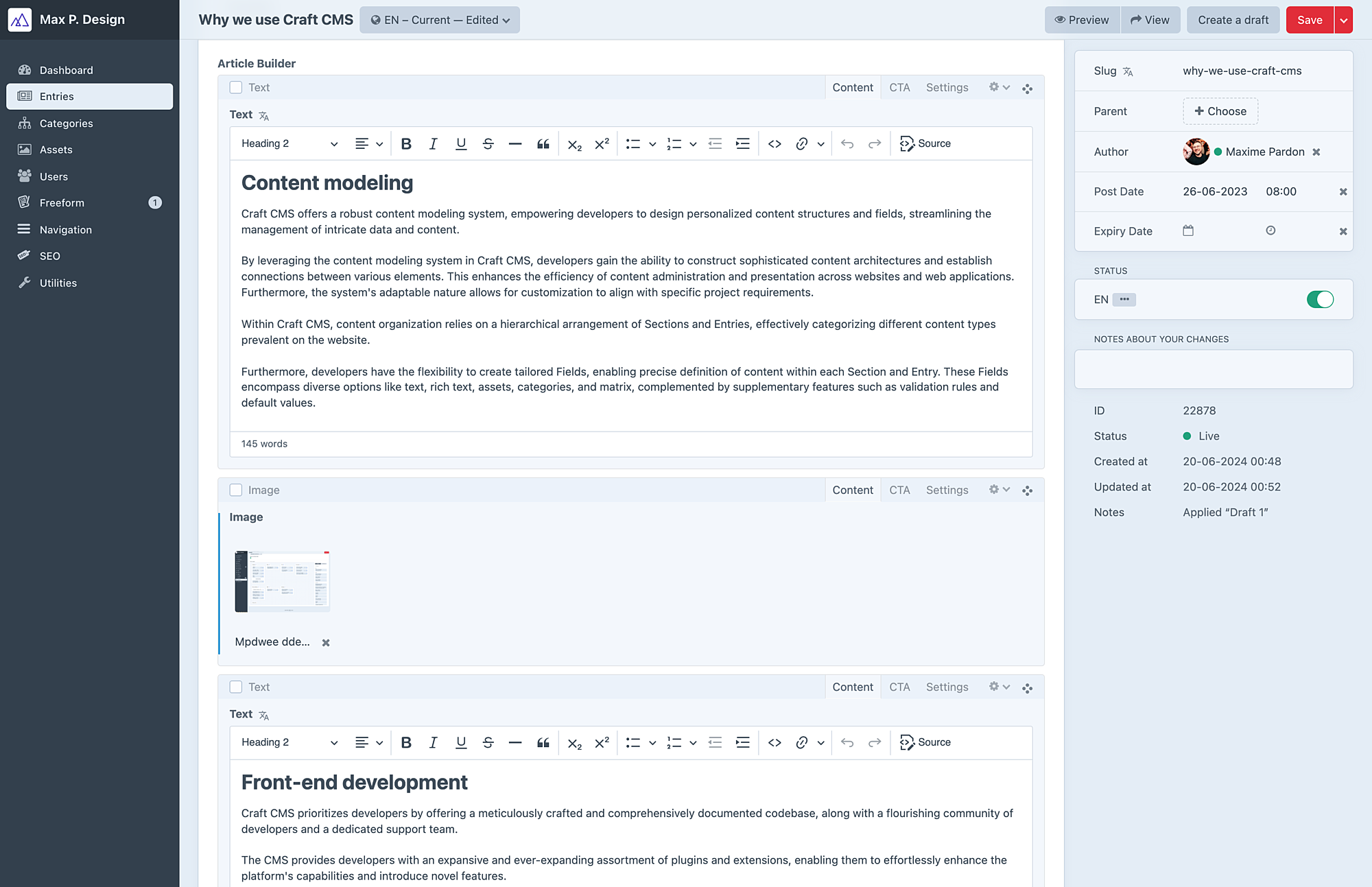 Why we use Craft CMS | Max P. Design