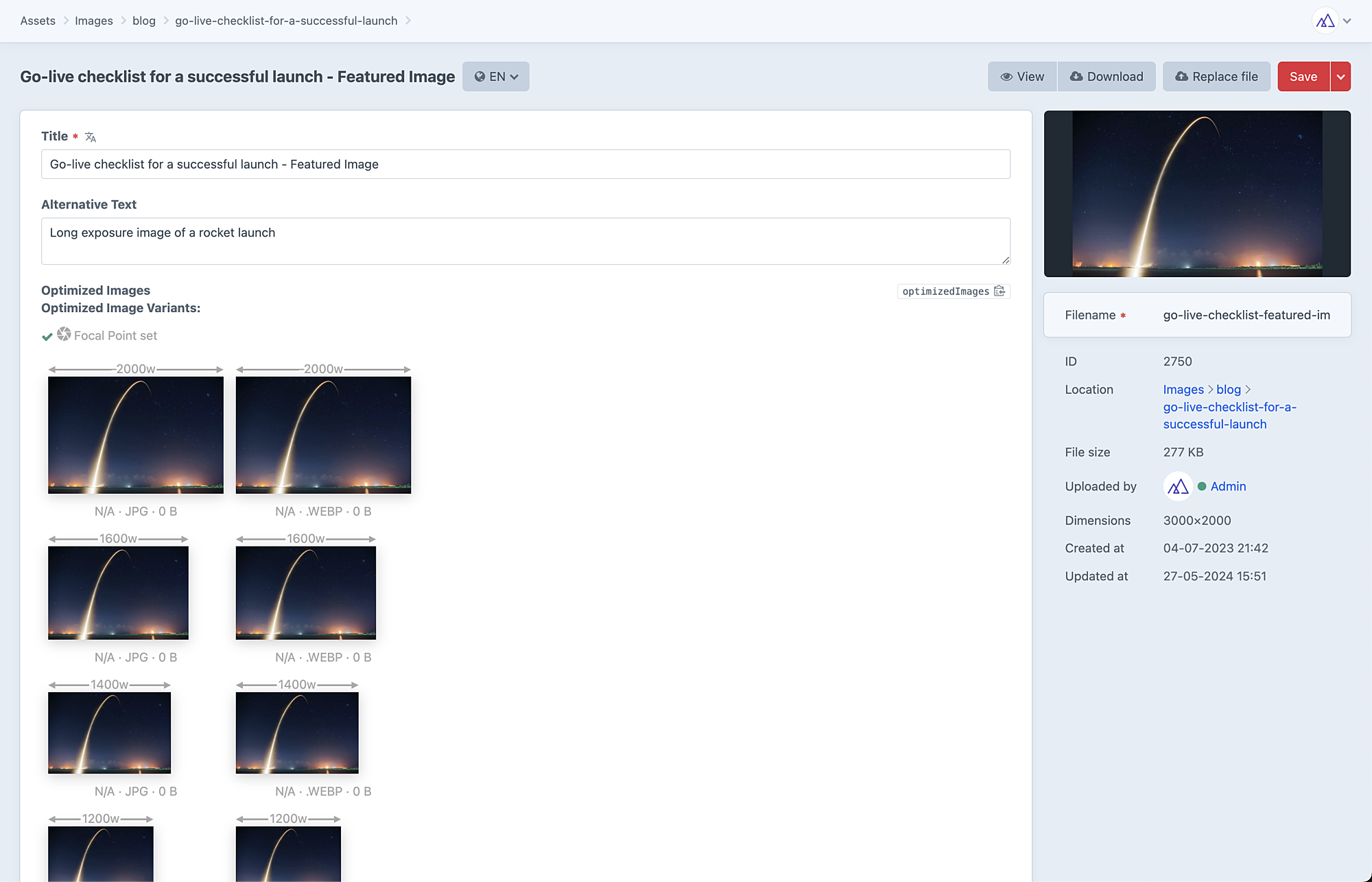 Go-live checklist - Alt Tag